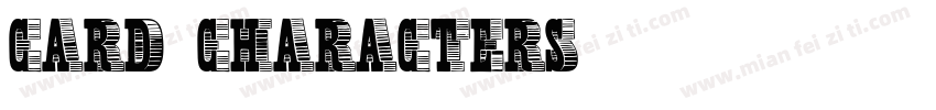 Card Characters字体字体转换
